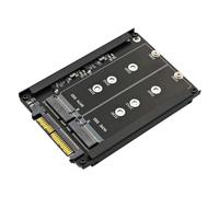 Padivine Adaptateur SSD 2-en-1-M.2 NVME SSD et B-Key/Key SSD vers SFF-8639 U.2 avec support de cadre - Conservez le SSD MSATA en tant que lecteur de 7 mm à 2,5 mm