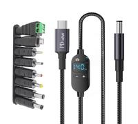 Padivine Câble USB C vers DC Power Boost 140W Tension Réglable Câble Adaptateur 5V 9V 12V 15V 20V 28V pour Ordinateur Portable/Routeur