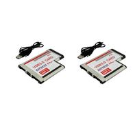 Padivine Lot de 2 cartes Express 54 mm vers USB 3.0 X 2 ports Expresscard PCI-E vers USB Adaptateur convertisseur pour ordinateur portable