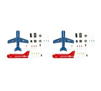 Padivine Lot de 2 kits électroniques à monter soi-même, petit avion, CD4017, lampe de courant, exercices de soudure, kit de science électronique, circuit imprimé LED clignotant