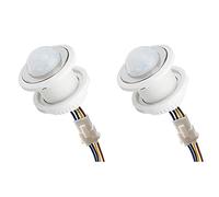 Padivine Lot de 3 mini interrupteurs de mouvement - 110-220 V - Capteur PIR - Délai de détection intelligent - Détecteur d'induction infrarouge réglable