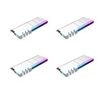 Padivine Lot de 4 radiateurs DDR4 DDR5 5 V ARGB Sync pour ordinateur PC RVB multicolore RAM refroidisseur Cooling Shim Armor argenté