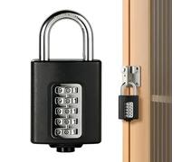 Padlock Security Lock, Waterproof Combination Lock, Portable Metal Safety Device, Anti Rust Design Reliable Access Control Tool for School Gym Fence Sports Toolbox Case Hasp Outside Use