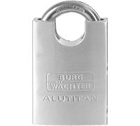 Padlock With 2 Keys,8 Mm Shackle Thickness,Solid Aluminium Body,Stainless Interior,Double Locking,Titanium Aluminium 770 Cs 50