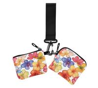 Padma Raksasa Indonésie Lot de 2 porte-monnaie minimalistes avec dragonne pour le travail Motif fleurs d'été, Indonésie padma raksasa rafflesia beauté fleurs d'été, Moderne