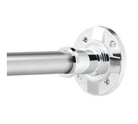 PadPure Tringle à rideaux extensible sans perçage - 75-228,5 cm - Sans perçage - Pour balcon, vitrine, salle de bain - Argenté