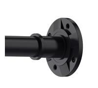 PadPure Tringle à rideaux extensible sans perçage - 75-228,5 cm - Sans perçage - Pour balcon, vitrine, salle de bain - Noir