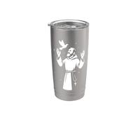 Padre Pio Saint catholique Gobelet isotherme en acier inoxydable double paroi