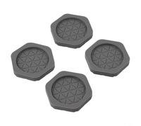 Pads Antivibration Lave-linge Silicone - Coussinets Anti-déplacement Réducteur de Bruit pour Sèche-linge et Appareil de Fitness - 6.3x6.3cm(grey)