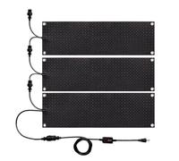 Pads de Fonte de Neige Conception Antidérapante, avec câble d'Alimentation Chauffant D'extérieur pour Allée Chauffage Rapide et température Constante, pour Escaliers Portes Escaliers（24.5 x 76.2 cm）