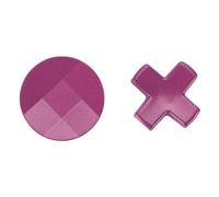Pads directionnels métal facetté One Series 2 Violet | Croix directionnelle standard D-pad, remplacement kit acier aimanté, boutons précis jeu
