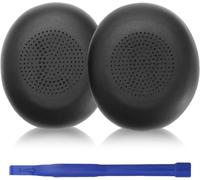 Pads d'oreille pour casque audio compatibles avec Jabra Evolve2 65,40,Elite 45h en cuir et mousse à mémoire de forme,noir