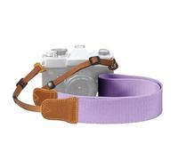 Padwa Lifestyle Sangle Appareil Photo - Tête en cuir classique du Crazy Horse Art,Sangle D'appareil Photo en Coton Tissé de 1.5",Bandoulière Photographe Réglable Pour Tous Les Appareils Photo DSLR