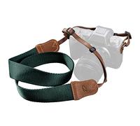Padwa Lifestyle Sangle Appareil Photo - Tête en cuir classique du Crazy Horse Art,Sangle D'appareil Photo en Coton Tissé de 1.5",Bandoulière Photographe Réglable Pour Tous Les Appareils Photo DSLR