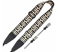 Padwa Lifestyle Sangle réglable pour appareil photo - Couche supérieure de 5,1 cm en cuir de vache pour photographes, sangle d'épaule et bandoulière réglable en coton à dégagement rapide pour tous les