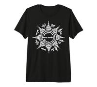 Paed Tidt Sak Yant Tatouage 8 Points Cardinaux Thaïlande BKK T-Shirt Haut de Gamme