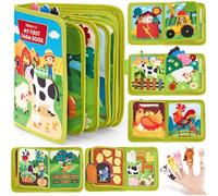 Pädagogisches Montessori Farm Geschichten Buch Quiet Book Mit Bauernhof Thema, My First Farm Books, Montessori 20-in-1 Busy Board Filzbuch Book Für Frühe Bildung Fürab 1 Jahr Für Autofahrten (1PCS)