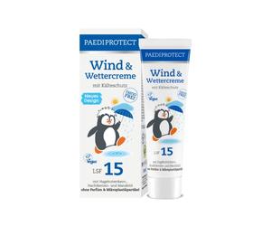 PAEDIPROTECT crème hydratante visage pour bébés 30 ml, lotion de soin enfants & adultes avec SPF 15, protection contre le froid, le vent, l'humidité, apaisement des zones cutanées irritées