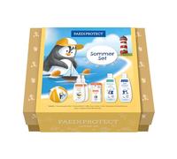 PAEDIPROTECT Set d'été Produits pour bébés et enfants Protection solaire & soins de la peau, y compris 2x crème solaire pour la mer, 1x crème solaire pour le visage, 1x shampooing 2en1, lotion lavante