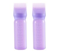 PAEFIU 2 Pcs Applicateur Huile Cheveux, Flacons de Teinture pour Cheveux avec Échelle, Bouteille de Teinture pour Coloration Cheveux