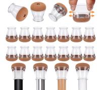 PAEFIU 40 Pcs Embout Pied de Chaise, 14-20mm Patin de Chaise Élastique Protection Pied Chaise en Feutre, Tampon de Chaise pour Protéger Les Pieds de Table Éviter Les Rayures au Sol