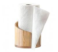 PAEFIU Porte-Rouleau d'essuie-Tout Design, Porte-Rouleau de Cuisine Bois, Porte Sopalin sur Pied avec Base, Tous Les Rouleaux Essuie-Tout Standard, pour Table à Manger, Armoire,26 x 16,5cm (Bois)