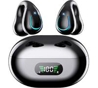 Paekole Écouteurs à clipser, écouteurs Bluetooth ouverts super confortables pour une utilisation toute la journée, écouteurs sans fil légers à conduction osseuse avec étui de chargement pour la course
