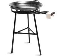 Paella Brûleur Gaz 60cm + Poêle Paella Émaillée 65cm + Support, Briebe, JUMBO, Noir Noir G