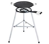 Paella-Grill-Set Avec Gusseisen-Grillplatte Ø 38 CM : 2-Ring Brûleur à Gaz