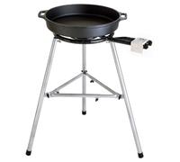 Paella World Set de poêles en fonte 2 brûleurs avec poêle à paella en fonte Ø 40/45 cm Gastronomie/Catering