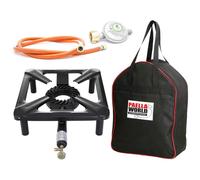 Paella World Set de réchaud à tabouret grand 40x40x11 cm avec sac et raccord de gaz sans sécurité d'allumage