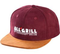 Paella World Snapback casquette vin rouge 100% coton flexible réglable logo ALL'GRILL