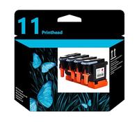 PAESCOY Tête d'impression À 11 Encres C4810A C4811A C4812A C4813A Remplacement pour Imprimantes HP Designjet 100 110 111 500 510 800 813 850 500ps 800ps 9110 9120 9130 K850,4 Colors-1 Pack