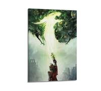 PAEVDIN Poster de jeu d'Inquisition Dragon Age - Impression sur toile - Décoration murale moderne pour chambre à coucher - 60 x 90 cm