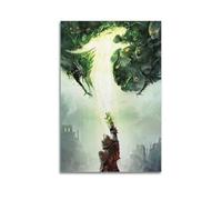 PAEVDIN Poster de jeu d'Inquisition Dragon Age - Impression sur toile - Décoration murale moderne pour chambre à coucher - 40 x 60 cm