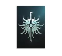 PAEVDIN Poster décoratif sur toile représentant le logo du jeu de l'Inquisition Dragon Age - 20 x 30 cm
