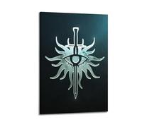 PAEVDIN Poster décoratif sur toile représentant le logo du jeu de l'Inquisition Dragon Age - 50 x 75 cm