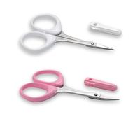 PAFASON Haute Précision Sourcil Toilettage Ciseaux Set, Beauté Maquillage Cosmétique Outil, Courbé, Droit Pointe, Acier Inoxydable, Sécurité Coffret pour Taille Cils Extensions