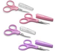 PAFASON Petit Ciseaux de Couture Ciseaux Ensemble Droit Courbé Pointe | Acier inoxydable pour Matelassage Tricot Artisanat Point de croix Crochet Fil Fil Papier Détail Couper Sécurité Étui