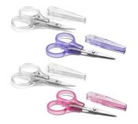 PAFASON Petit Ensemble Ciseaux Bricolage Pointe Droite Courbe Précision pour Scrapbooking Quilting Couture Tricot Broderie Point de Croix Crochet Fil Laine Papier Détail Coupe