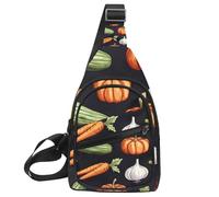 PAFEFO Sac à dos Sling pour homme, légumes (2), Multicolore 08, 11.8x7x1.5in/30x18x4cm