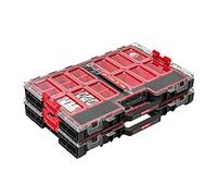 PAFEN 2 x boîtes de rangement grande taille L avec compartiments amovibles - 12 cubes extensibles - Organiseur d'outils Magasin Boîte de tri avec couvercle, boîte de tri, boîte à outils