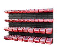 PAFEN Boîte empilable murale 1158 x 780 mm - Système de rangement 42 boîtes avec couvercle - étagère