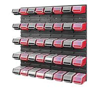 PAFEN Boîte empilable murale - 772 x 780 mm - Système de rangement 40 boîtes avec couvercle - étagère