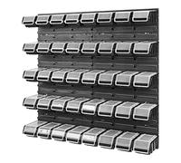 PAFEN Boîte empilable murale - 772 x 780 mm - Système de rangement 40 boîtes avec couvercle - étagère