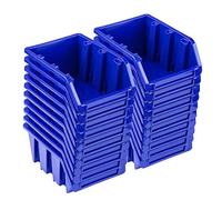 PAFEN Boîtes empilables en plastique - 20 boîtes de rangement empilables - 70 x 100 x 155 mm NP6 - Bleu