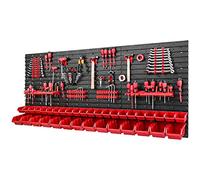 PAFEN Étagère murale empilable à outils 1728 x 780 mm - Système de rangement - Ensemble de porte-outils et boîtes 36 pièces - Boîte