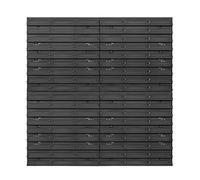 PAFEN ETBNN400X4 Étagère murale de rangement - 772 x 780 mm - 4 panneaux de montage 386 x 390 mm - Panneau perforé en plastique