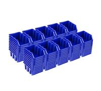PAFEN Lot de 100 boîtes de rangement empilables - 70 x 100 x 155 mm - NP6 - Bleu