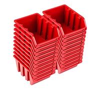 PAFEN Lot de 20 boîtes de rangement empilables NP4 rouges
